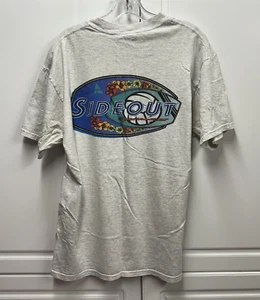 Vintage - Sideout Sport Beachvolleyball kurzärmliges graues T-Shirt - große Flecken - Bild 1 von 10