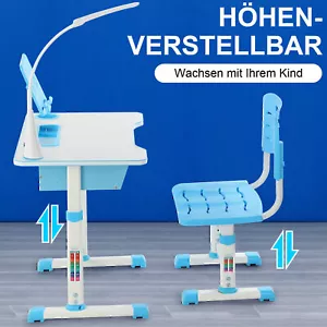 OYAJIA Verstellbar Kinderschreibtisch Kinder Studiertisch & Stuhl mit LED Fkmlrg - Bild 1 von 15