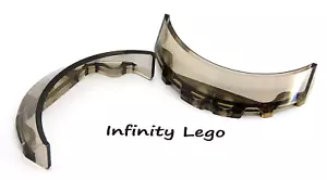 2 LEGO Trans-Black Smoke Rounded Windscreen 1 x 3 x 6 Curved Canopy 35299 62360 - Picture 1 of 1