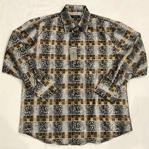 $200 Statement Italy Confidence High Quality Button Long Sleeves Shirt XL - Picture 1 of 6