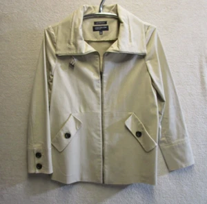 Jones N.Y. Signature Womens Jacket Size S Zip Spring Summer Coat Beige 💙 - Picture 1 of 5