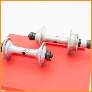 CAMPAGNOLO NUOVO SUPER RECORD 32 HOLES HUBS VINTAGE 70s 80s ROAD BIKE BICYCLE - Picture 1 of 5
