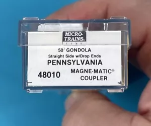 MICRO-TRAINS N SCALE #48010 50' GONDOLA FISHBELLY w/DROP ENDS PENNSYLVANIA #3527 - Picture 1 of 6