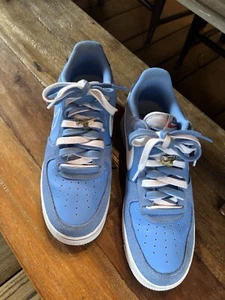 Size 9 - Nike Air Force 1 '07 LV8 First Use - University Blue- Worn Once - Picture 1 of 7