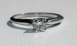 4 Prong Solitaire Engagement Ring 14K White Gold Round Cut Diamond (EJ-89) - Bild 1 von 6