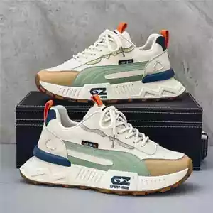 Sneakers uomo primavera autunno nuove suola spessa altezza aumento usura resistenti - Foto 1 di 27