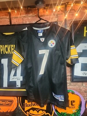 Camiseta de los Pittsburgh Steelers Ben Roethlisber Reebok NFL Niños L Cosida #'s De Colección Foto 1 de 4