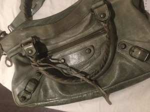 Balenciaga Classic Green Motorcycle Bag.