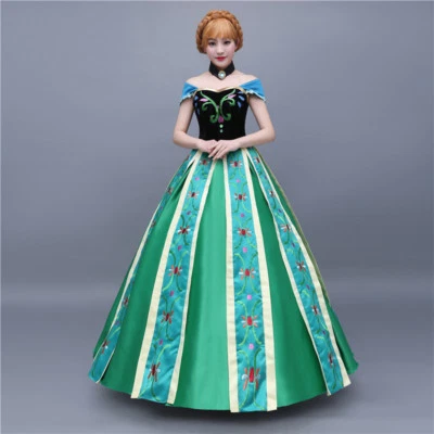 Frozen Anna Elsa Disney Disfraz Disfraz Disfraz Princesa Vestido Largo B 2 Foto 1 de 4