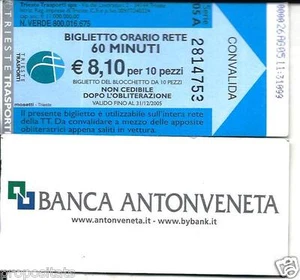 ww 18 TRIESTE TRASPORTI 2005 - Biglietto 60 min. - € 8,10 per 10 pezzi - ticket - Imagen 1 de 1