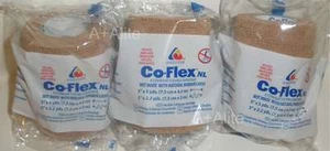 CO-FLEX NL 3"x5Yd Carne Bronceada Cohesiva Vendaje Envoltura Autoadhesiva SIN LÁTEX EE. UU. - Imagen 1 de 5
