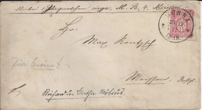 1875/79 German Empire Imperial Eagle MiNr 33 a on Cover & MiNr 33 aa & b Loose - Image 1 of 4