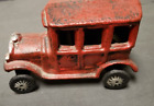 5  INCH CAST IRON RED MODEL T STYEL TOUR CAR  EXCELLENT 5X3.25X2.5