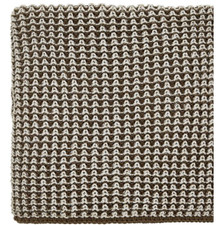 Peacock Blue Hotel Collection 'Trisara Knitted Throw, Truffle (130 x 150 cm)