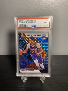 Cameron Johnson 2019-20 Panini Mosaic Genesis NBA Debut Rookie SP #265 PSA 9