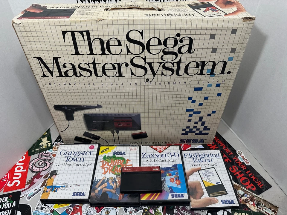 Sega Master System Original Console  CIB tested and working with games - Image 1 of 4