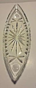 HAND CUT LEAD CRYSTAL GONDOLA SERVING DISH - Foto 1 di 5