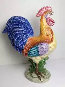 Estatua de gallo Vietri, hecha en Italia - Imagen 1 de 4