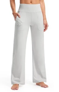 Yoga Pants Women Wide Leg Pants 31" High Waist Comfy Stretch Loose Sweatpants... - Picture 1 of 7