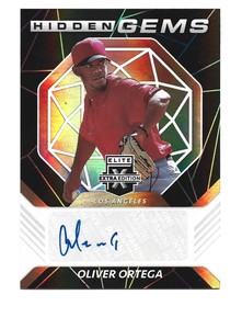 Oliver Ortega AUTOGRAPH RC Los Angeles Angels 2021 Panini Elite AUTO Baseball LA