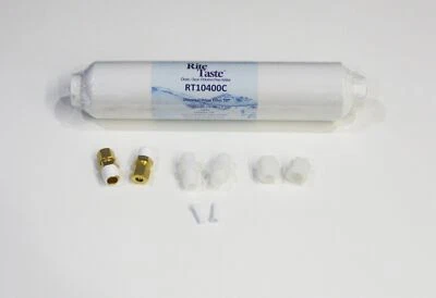 Rite Taste RT10400C 10" Universal Inline Refrigerator Water Filter 1/4" fittings - Image 1 of 4