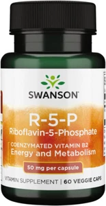 SWANSON R5P RIBOFLAVIN-5-PHOSPHATE 50MG ACTIVE VITAMIN B2 60 VEG CAPSULES PILLS - Picture 1 of 2