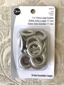 Dritz Extra-Large Eyelets 7/16" 10 Pack - Nickel  - Picture 1 of 3