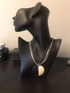 modeschmuck kette. Schwarz Und Creme - Bild 1 von 2