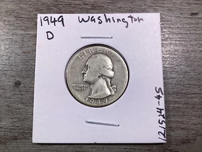 1949 D Washington Silver Quarter from Denver Mint 121524 45q - Image 1 of 4