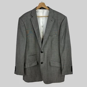 Bachrach Grey Sharkskin Wool One Button Sport Coat Blazer Mens sz 44R Jacket - Picture 1 of 20