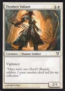 2X THRABEN VALIANT 39/244 AVACYN RESTORED MTG MAGIC LP X2 (yourdeckbuilder) - Picture 1 of 1