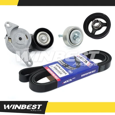 For Buick Cadillac GMC Saturn Harmonic Balancer Serpentine Belt Component Kit  - Image 1 of 4
