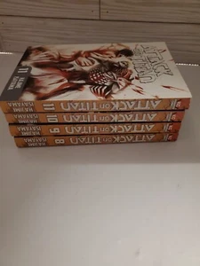 AOT Attack on Titan Manga Lot Volumes 8, 9, 10, 11 Beautiful Shape! Books - Picture 1 of 5