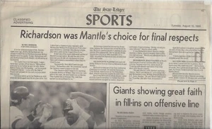 Yankee Vintage Collectable Newspaper Articles & Cuts Circa 1963-96 Mantle - Picture 1 of 8
