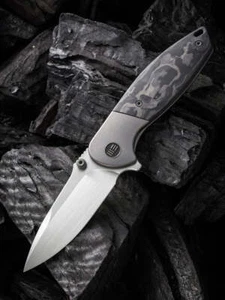WE Nitro Mini 3.13" CPM 20CV Carbon Fiber Titanium Folding Knife WE22015-1 - Picture 1 of 8