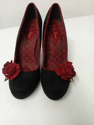 Ruby Shoo Women's Navy Court Shoes with A Flower Detail Size 7  Used Once - Image 1 of 4