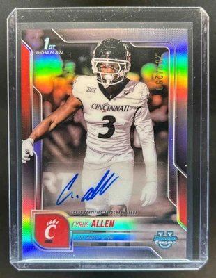 2025 Bowman Chrome U Cyrus Allen Auto 1st Refractor #282/299 - Image 1 of 2