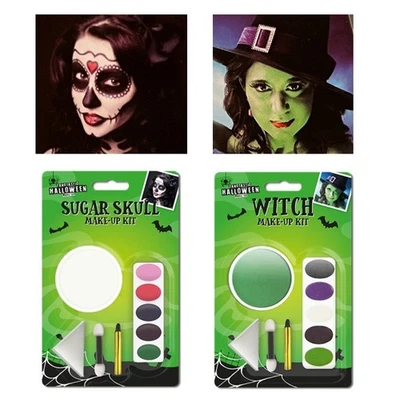 Halloween Face Paint Make-up Kit - Skeleton, Witch, Sugar Skull Fancy Dress - Image 1 of 4