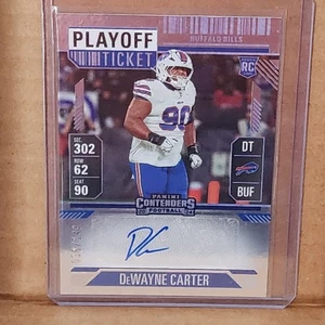Dewayne Carter 2024 Contenders Rookie Playoff Ticket Auto #36/149 Buffalo Bills - Bild 1 von 3