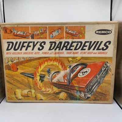 VTG Rare 1965 REMCO Toy Duffy's Daredevils Stunt Car Set In Box Complete - Image 1 of 4