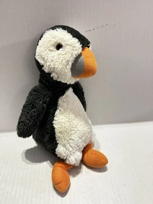 Jellycat Bashful Puffin Penguin Plush Stuffed Animal Dark Grey White - Image 1 of 4