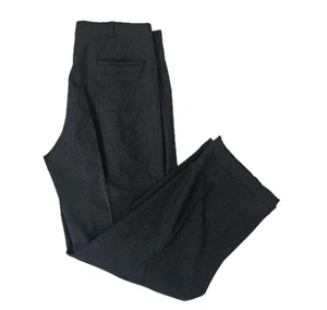 Vintage Burberrys Loro Piana Gray Pleated Wool Dress Trousers Pants Mens 34 X 29 - Picture 1 of 7