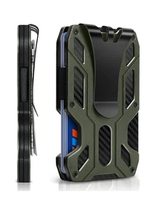 Tactical Aluminum Money Clip RFID Blocking Card Holder Slim Wallet for Men - Picture 1 of 28