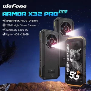 Ulefone Armor X32 Pro 5G Outdoor Smartphone Night Vision Flashlights 64MP NFC - Picture 1 of 23