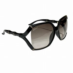 GUCCI Bamboo Sunglasses GG3508S Black & Gold 58-16 110 with Box Authentic - Picture 1 of 9