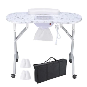 Byootique Tavolo Unghie Pieghevole Stazione Bloccabile Ruota Salone Ventilato Beauty Bag - Foto 1 di 12