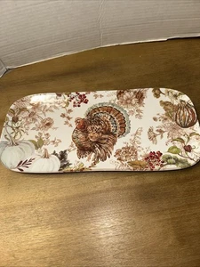 Truthahn Melamin Serviertablett rechteckig Bauernhaus - Bild 1 von 7