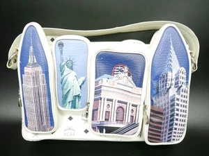 Limited Edition, seltene MCM New Yorker 2-Wege Schulter Handtasche in weiß Leder - Bild 1 von 10