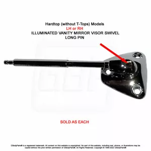 78-88 GBody HARD TOP Sun Visor Long Pin Swivel Bracket Support Illumat Mirror EA - Picture 1 of 3