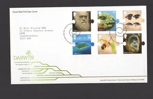 RARE!  2009  CHARLES DARWIN  FDC addressed to ERIC BRISTOW MBE DARTS  -  PERFECT - Picture 1 of 1